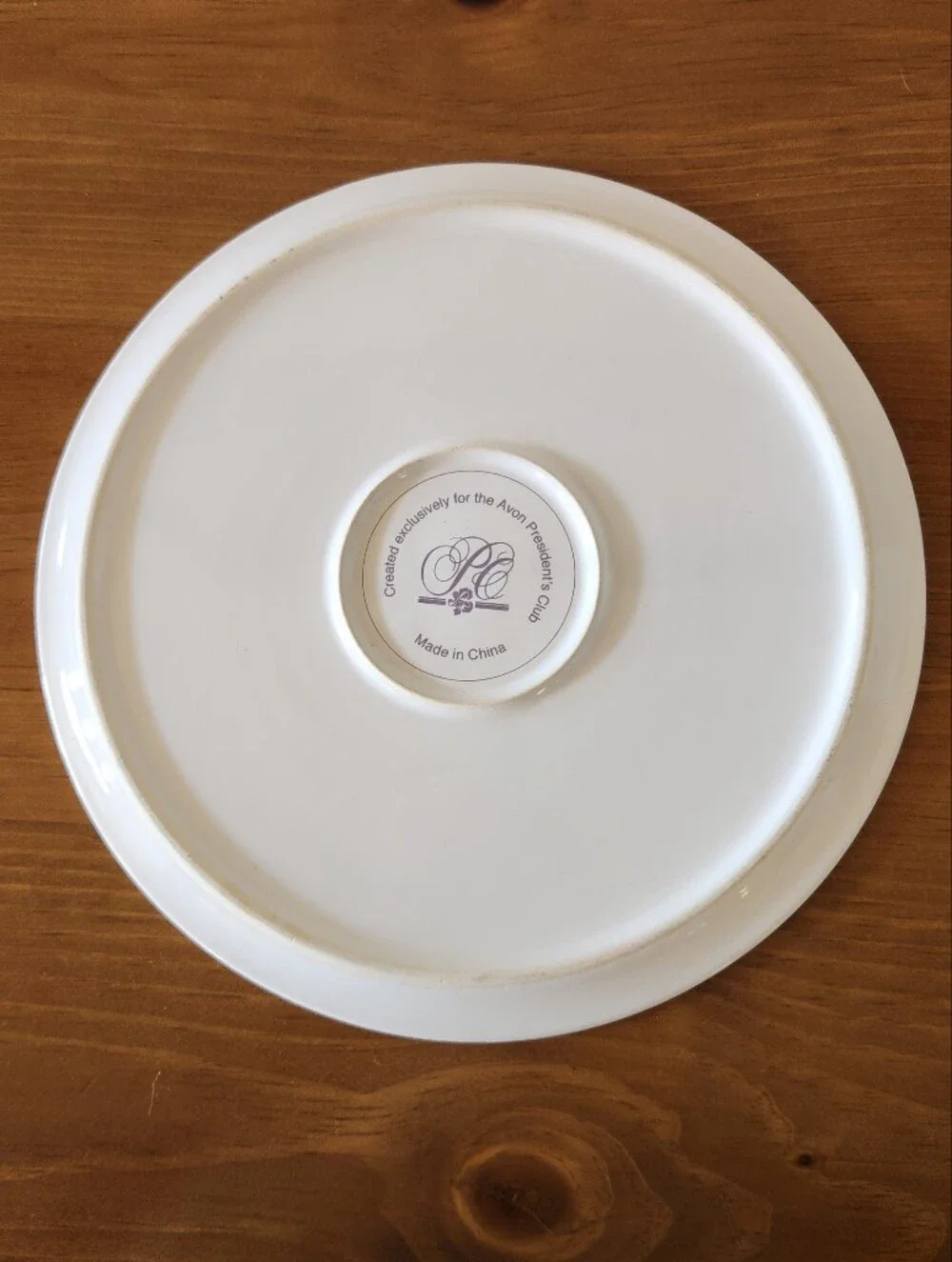 Avon Happy Birthday Decorative Cake Party Plate - Purple & Green